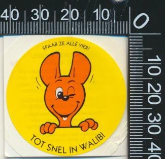 Sticker: Walibi - Tot snel, Ophalen of Verzenden, Zo goed als nieuw, Bedrijf of Vereniging