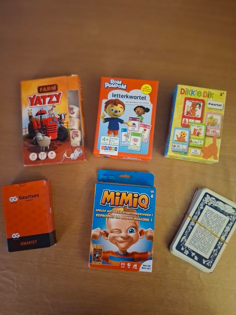 Kwartet, mimiq, yatzy dieren enz, Ophalen of Verzenden, Zo goed als nieuw, Kwartet(ten)