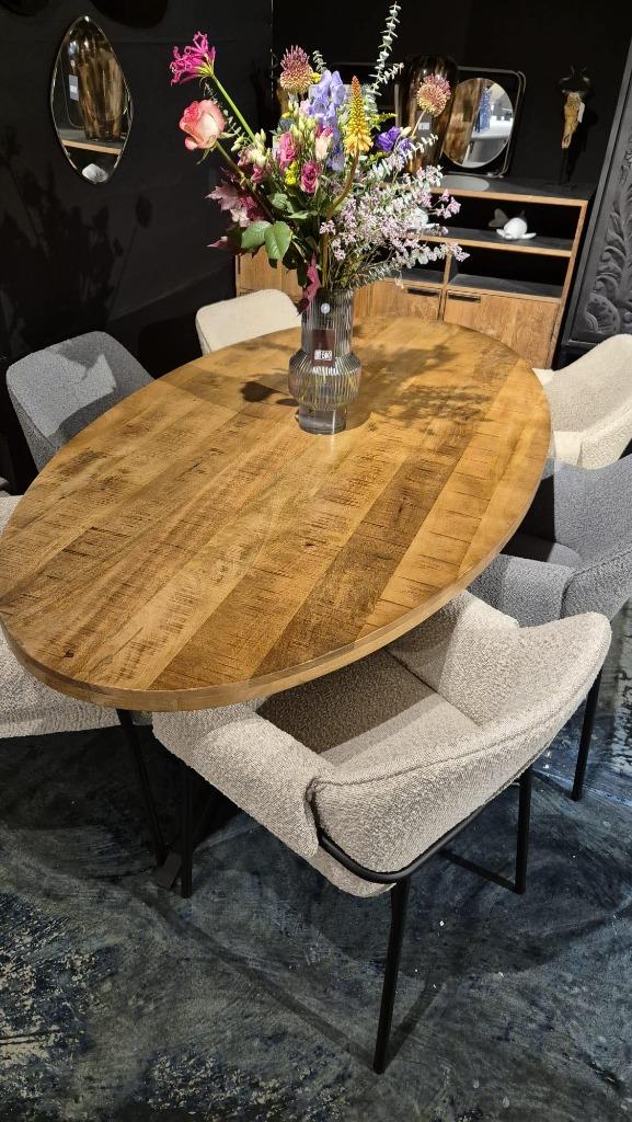 Mango Eettafels Rond & Ovaal Direct leverbaar Meerdere afm, Huis en Inrichting, JaRa, Bornsestraat 31, Nieuw, Ophalen of Verzenden