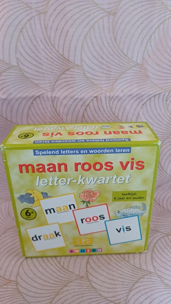 Maan Roos Vis Letterkwartet - Leerzaam en Leuk!, Ophalen of Verzenden, Gebruikt, Taal en Lezen