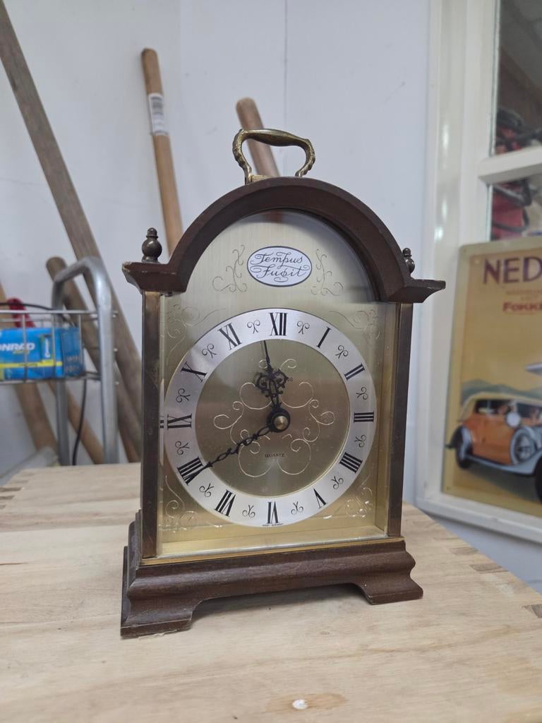 Vintage Tempus Fugit Tafelklok, Ophalen of Verzenden