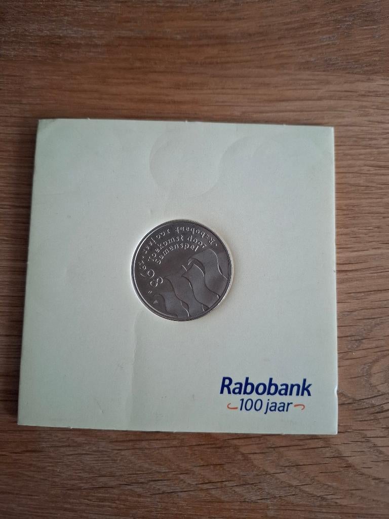Munt Rabobank 100 jaar - 1998, Postzegels en Munten, Munten | Nederland, Ophalen of Verzenden, Koningin Beatrix, Euro's, Losse munt