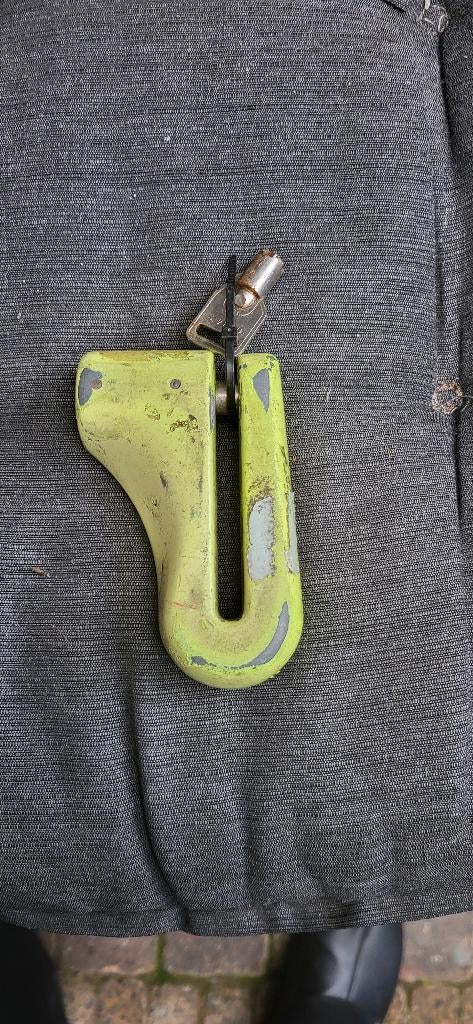 Schijfremslot met sleutel, Ophalen of Verzenden, Gebruikt