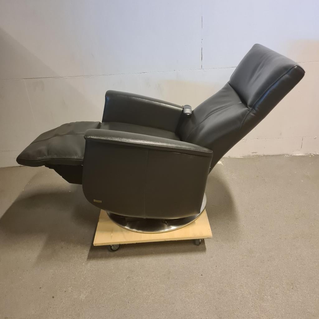 Sta op stoel / opsta stoel draaiplateau / donker grijs leer, Ophalen, Minder dan 75 cm, Leer, 50 tot 75 cm