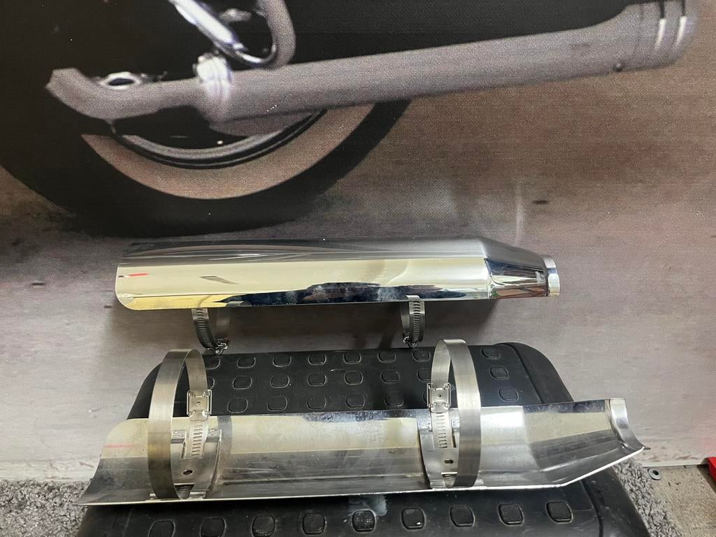 TEAB 2 chroom uitlaat covers universeel, Ophalen of Verzenden, Nieuw