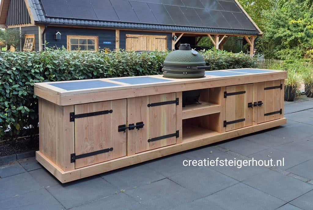 Douglas buitenkeuken voor overkapping egg grill guru kamado, Ophalen of Verzenden, Nieuw, Houtskool, Vrijstaand