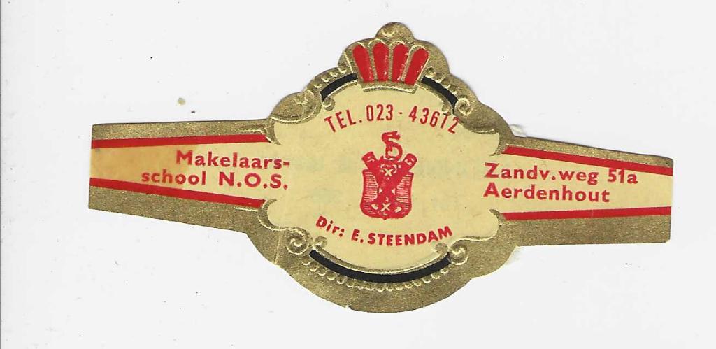 abonnee 1 -712-  makelaarsschool  steendam aerdenhout, Ophalen of Verzenden, Sigarenbandjes