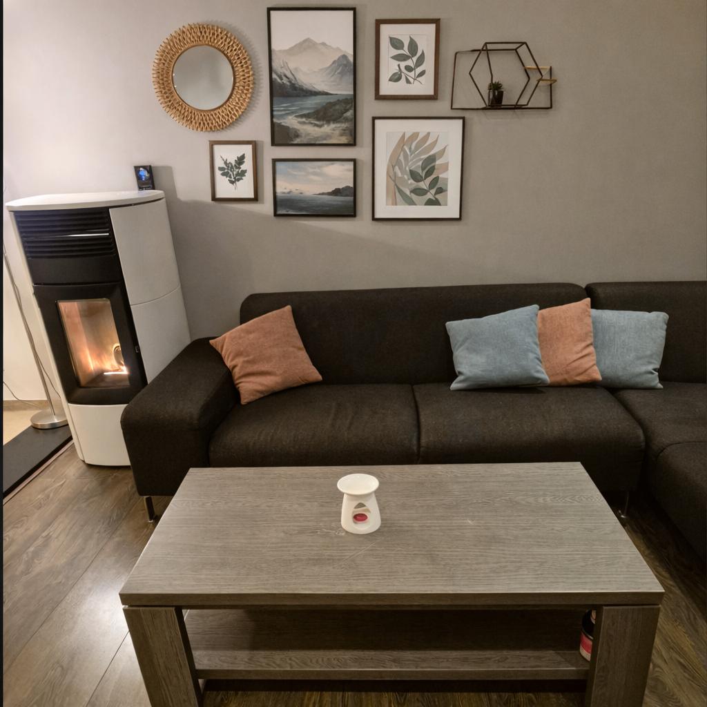 Salontafel HASLUND – 60 x 120 cm – Donkerbruin, Ophalen, Gebruikt, 100 tot 150 cm, 50 tot 100 cm