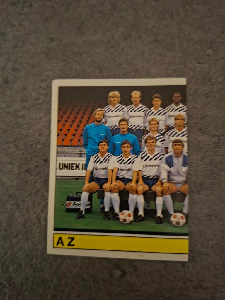 Panini sticker Voetbal 88. Deel teamfoto AZ Alkmaar., Verzenden, Zo goed als nieuw, Sticker