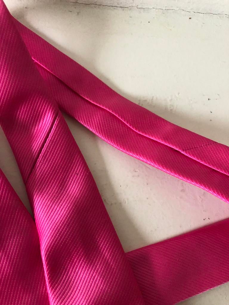 . Knalroze Stropdas -, Ophalen of Verzenden, Zo goed als nieuw, Roze, Effen