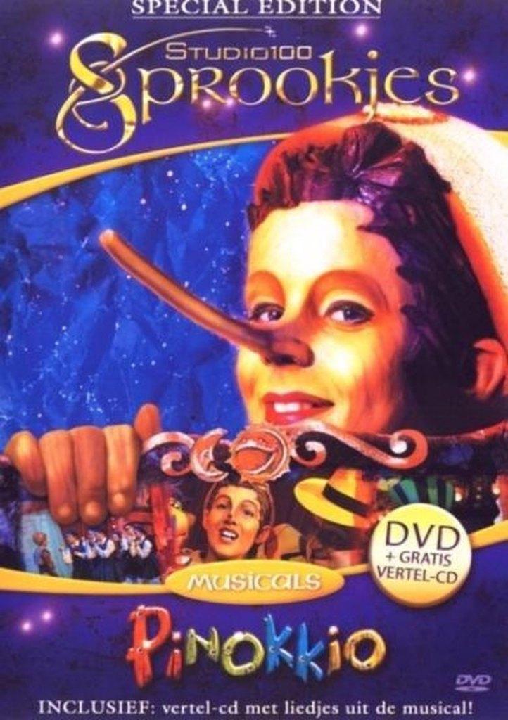 Pinokkio Musical Studio 100 + Cd, Origineel Nederlands, Cd's en Dvd's, Dvd's | Kinderen en Jeugd, Zo goed als nieuw, Overige genres