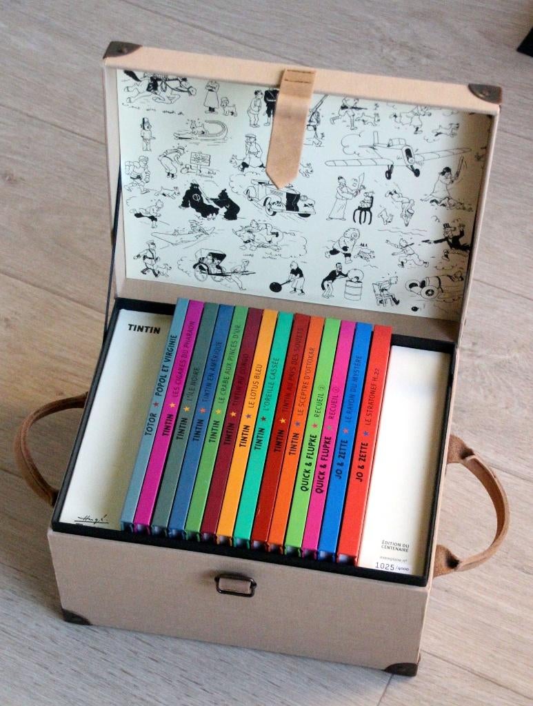 Zeldzaam Kuifje jubileum box beperkte oplage Tintin Hergé, Meerdere stripboeken, Verzenden, Zo goed als nieuw