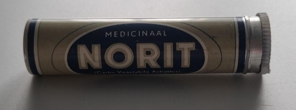 Retro Norit  verpakking, Verzamelen, Blikken, Ophalen of Verzenden, Nieuw, Overige, Overige merken