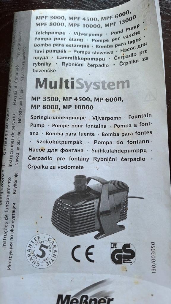 Mesner  vijverpompen, Tuin en Terras, Ophalen, Gebruikt