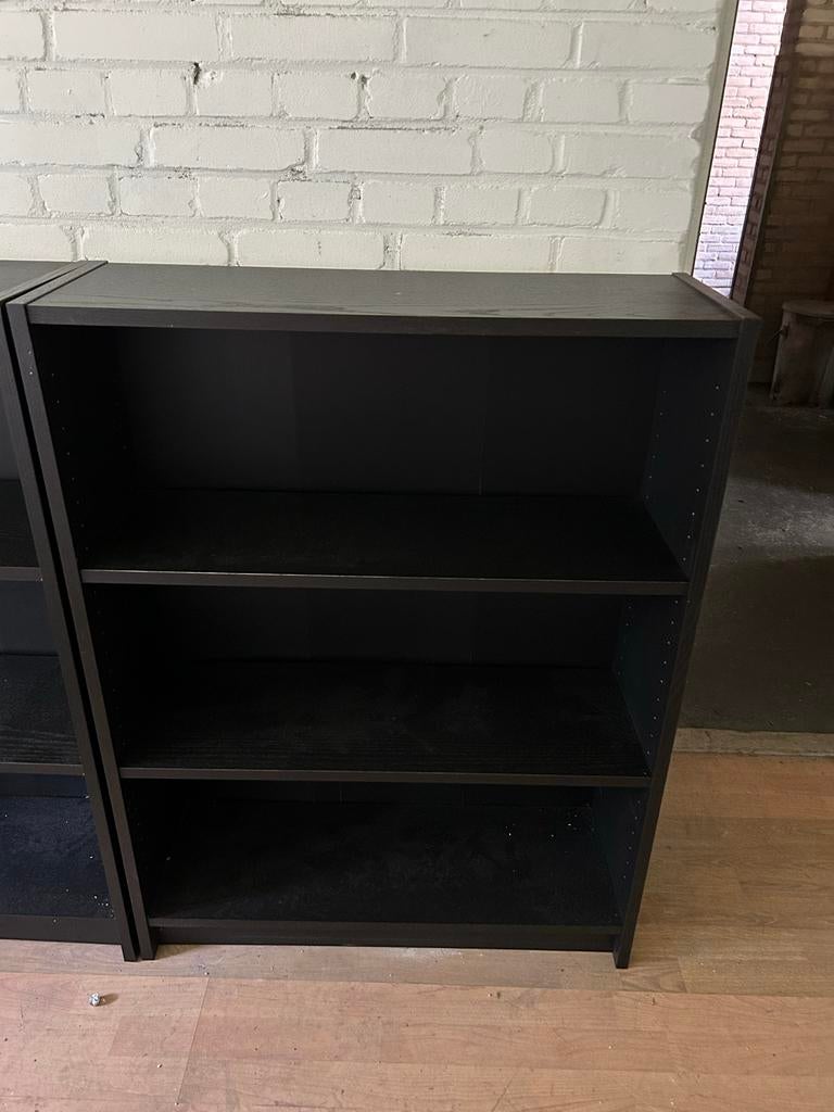 Ikea Billy kast - Zwartbruin boekenkast, Ophalen, Met plank(en), Gebruikt, 50 tot 100 cm
