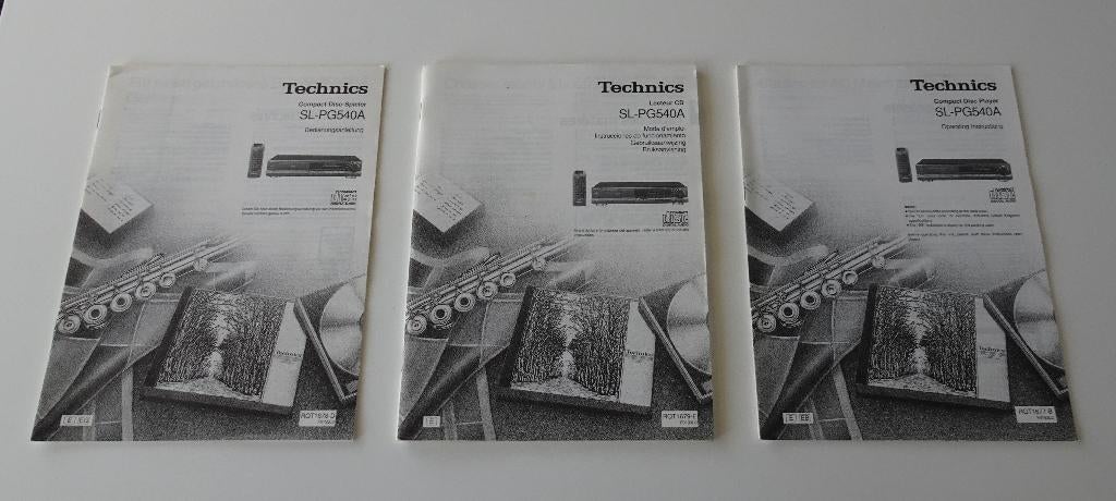 Technics SL-PG540A Gebruiksaanwijzing / Handleiding, Ophalen, Zo goed als nieuw, Technics