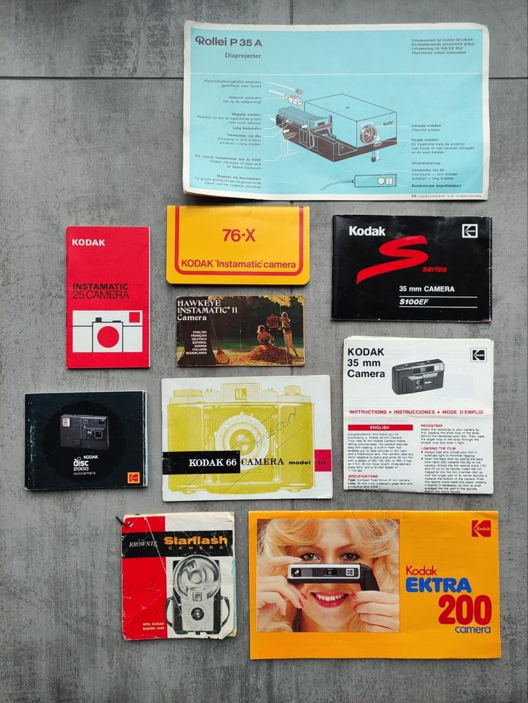 Diverse handleidingen/boekjes van kodak en rollei €3 ps, Verzamelen, Ophalen of Verzenden, 1980 tot heden