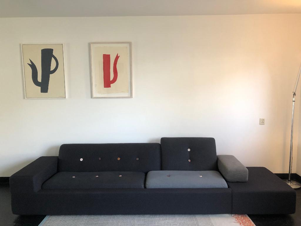 Bank poldersofa Hella jungerius voor Vitra, Ophalen, Minder dan 75 cm, 300 cm of meer, Zo goed als nieuw
