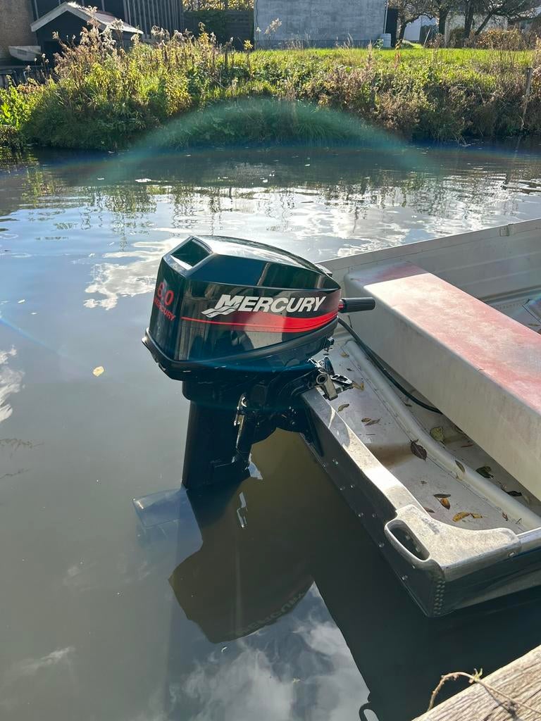 Aluminium Quicksilver 355SL incl. 15pk Mercury, Watersport en Boten, Vis- en Consoleboten, Ophalen, 10 tot 30 pk, Gebruikt, Aluminium