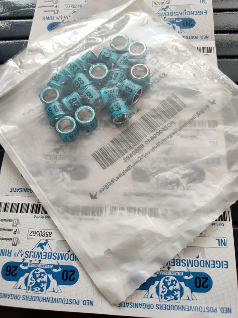 Duiven ringen, Dieren en Toebehoren, Vogels | Duiven, Geslacht onbekend, Postduif