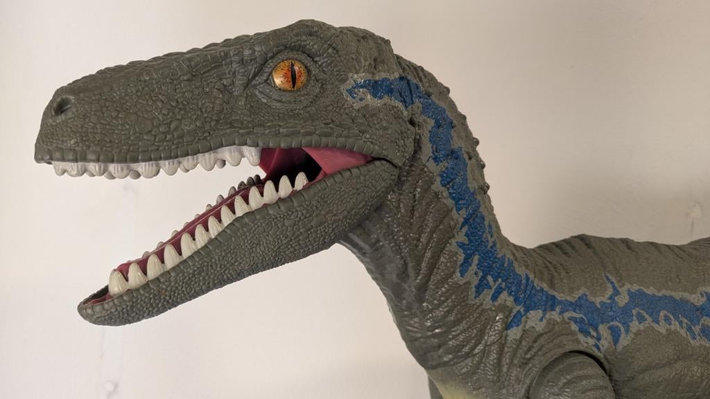 Jurassic World Colossal Velociraptor Blue, Ophalen of Verzenden, Zo goed als nieuw, Film, Actiefiguur of Pop