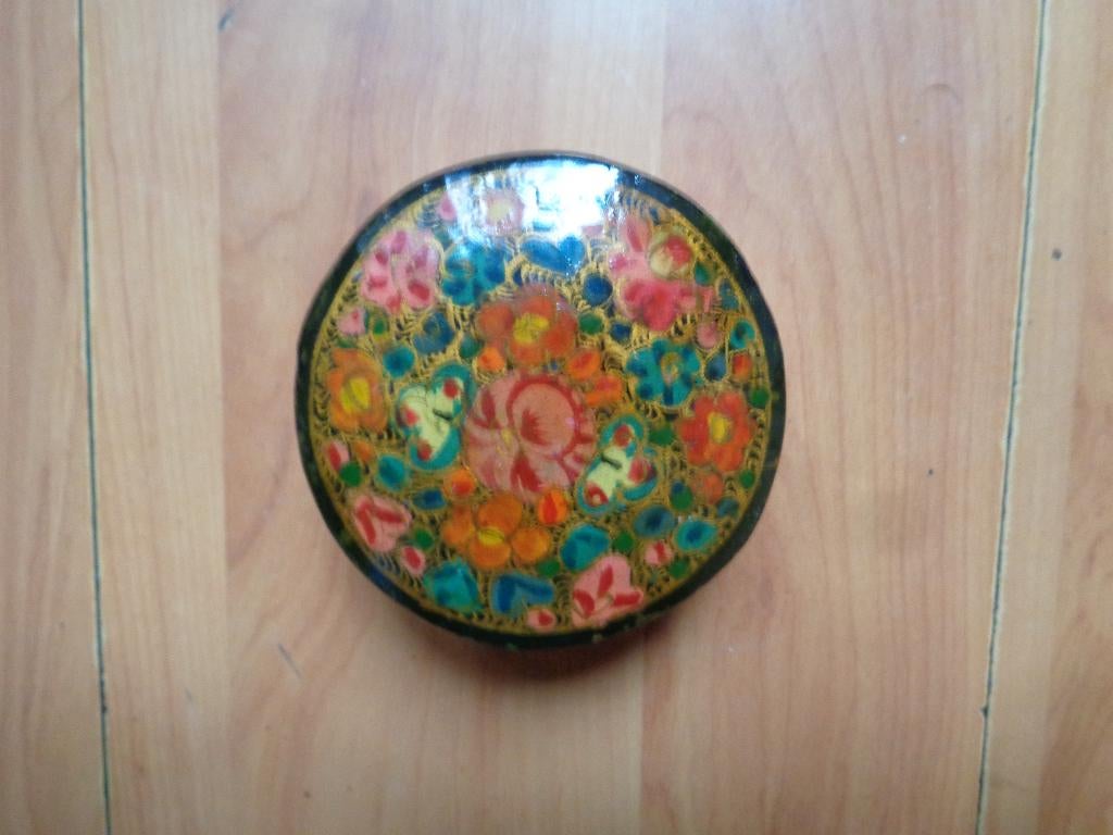 Papier mache doosje, Antiek en Kunst, Curiosa en Brocante, Ophalen of Verzenden