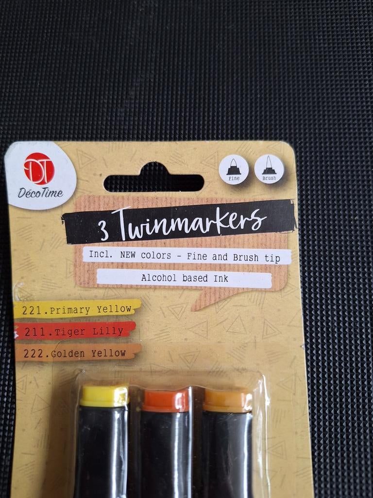 3 twinmarkers van Deco time, Onbekend, Nieuw, Ophalen of Verzenden, Potlood of Stift