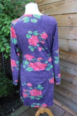 Overslagjurk paars/ rood Lien & Giel mt XL Vaste Prijs OPRUI, Paars, Maat 46/48 (XL) of groter, Ophalen of Verzenden, Zo goed als nieuw