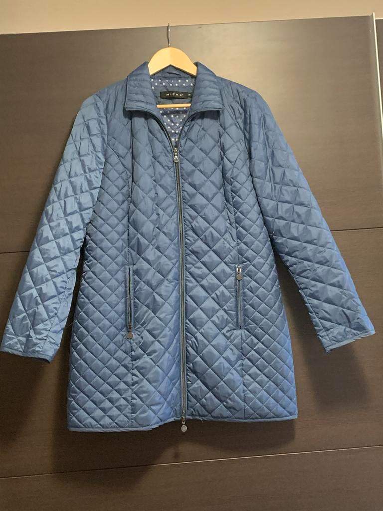 Micha gewatteerde jas, maat 38, Ophalen of Verzenden, Gedragen, Maat 38/40 (M), Blauw