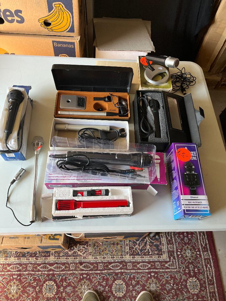 Diverse microfoons modern en vintage, G, G, G, Overige typen