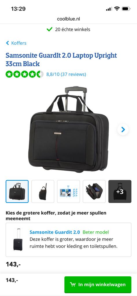 Samsonite quardit 2.0 koffer /tas, Sieraden, Tassen en Uiterlijk, Koffers, Ophalen of Verzenden, Zo goed als nieuw, Overige materialen