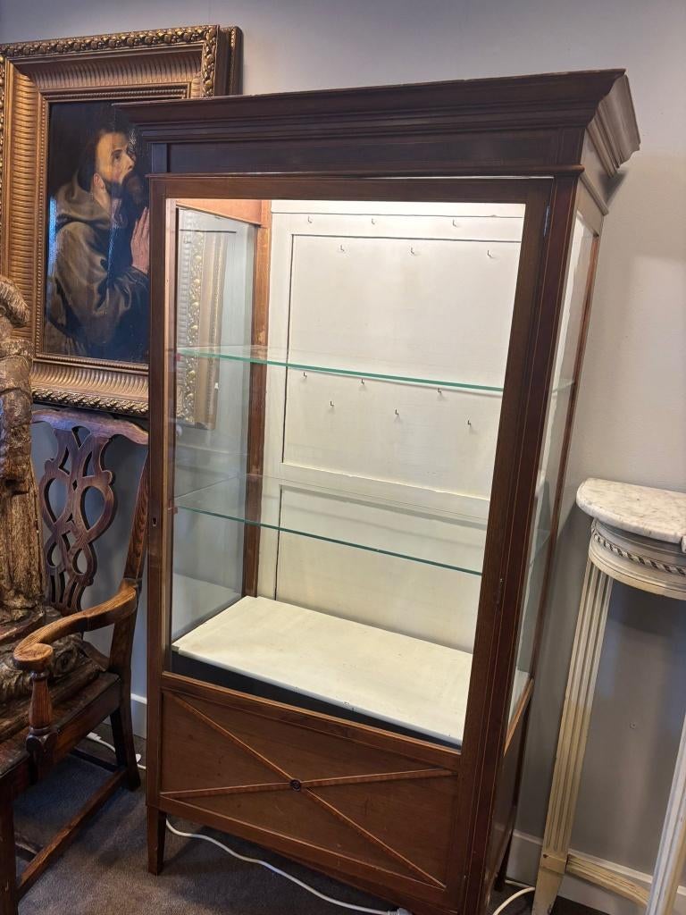 Antieke vitrinekast / winkelvitrine – 161 cm hoog, Ophalen, Gebruikt, ., 50 tot 100 cm