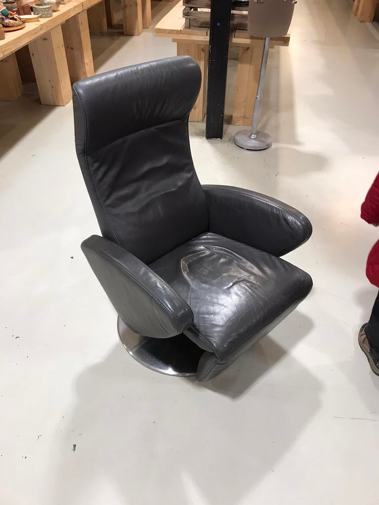Zeer gave Himolla relaxfauteuil donkergrijs  / zwart, Ophalen, Zo goed als nieuw, U, H