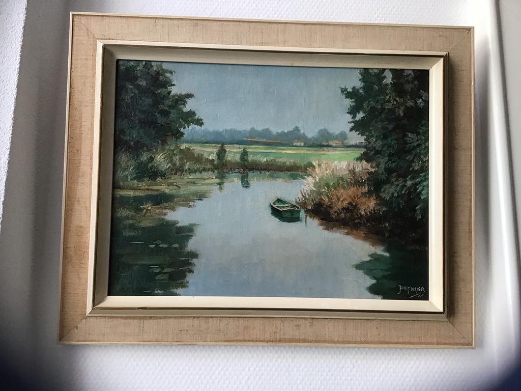 Oud schilderij Jan Meijer 1977, Ophalen of Verzenden