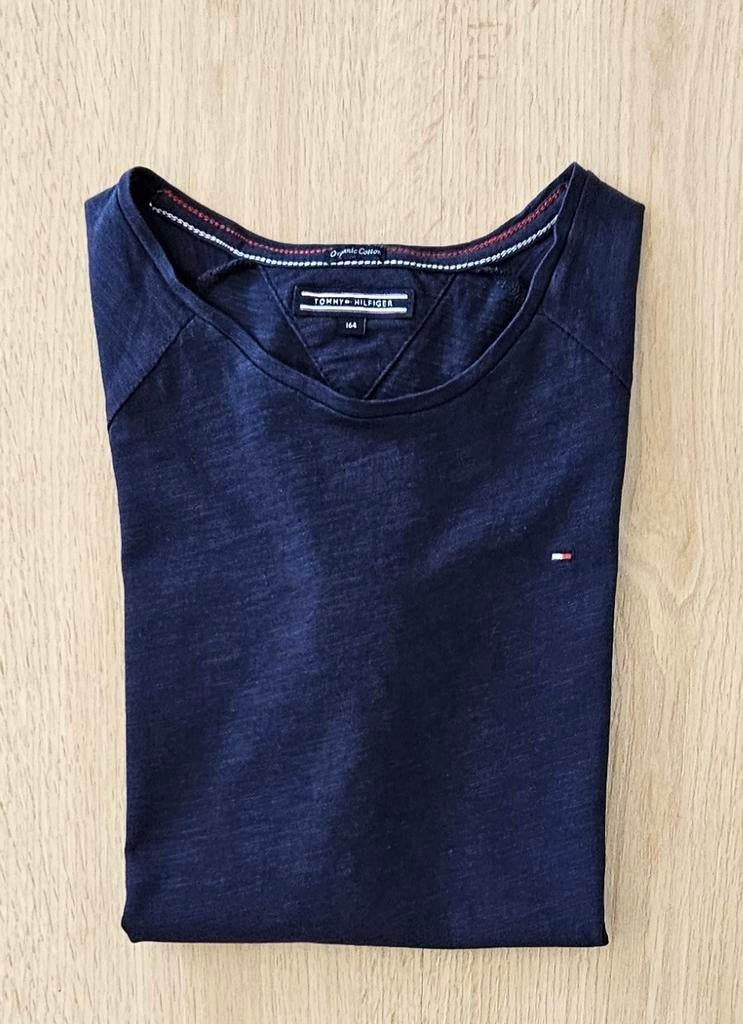 Tommy Hilfiger Donkerblauw Shirt Mt 164, Meisje, Ophalen of Verzenden, Shirt of Longsleeve, Tommy Hilfiger