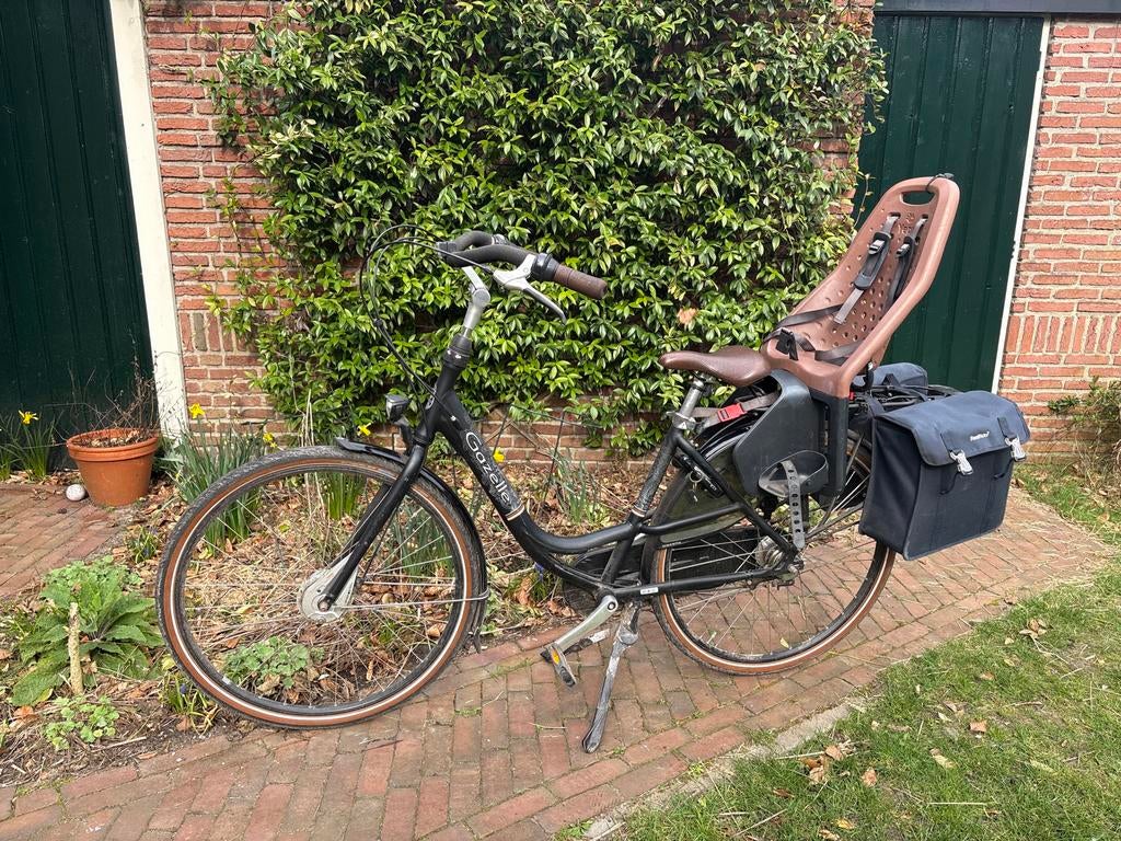 Gazelle damesfiets met Yepp kinderzitje en fietstassen - D49, Ophalen of Verzenden, Gazelle, 53 tot 56 cm, Gebruikt