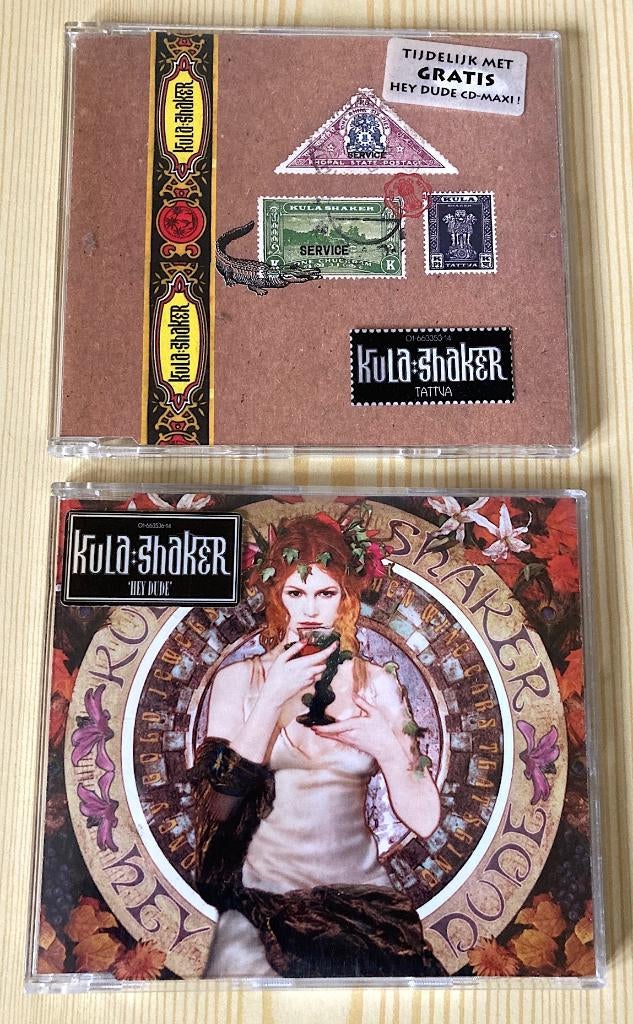 CD Maxi Singles Kula Shaker - Tattva + Hey Dude, Cd's en Dvd's, Cd Singles, Zo goed als nieuw, Rock en Metal, 2 t/m 5 singles