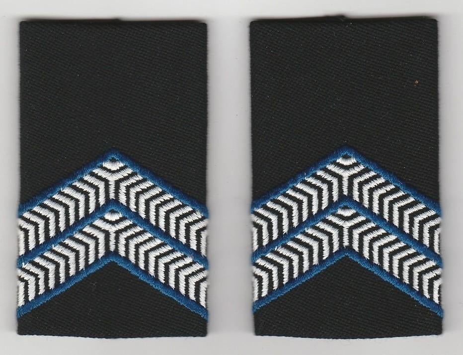 Set rang Marechaussee (KMar) - Marechaussee 1e kl (zwart),, Ophalen of Verzenden, Marechaussee, Nederland, Embleem of Badge