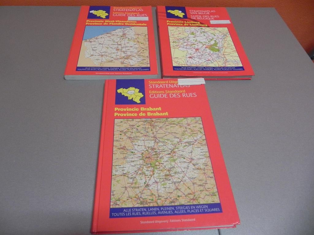 belgie stratenatlas-brabant- limburg -w vlaanderen, Ophalen of Verzenden, 1800 tot 2000, Nederland, Landkaart