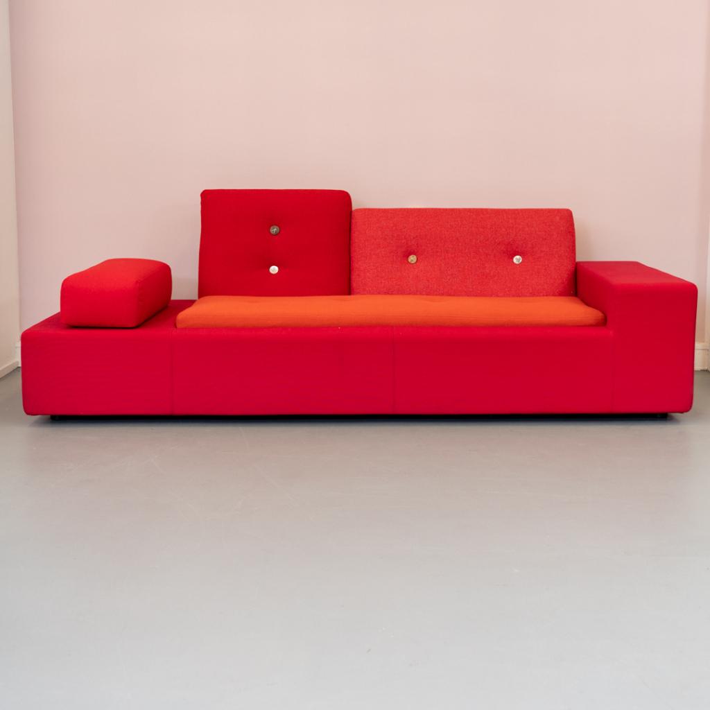 1 Vitra Hella Jongerius Poldersofa Rood mix Xs 227cm
