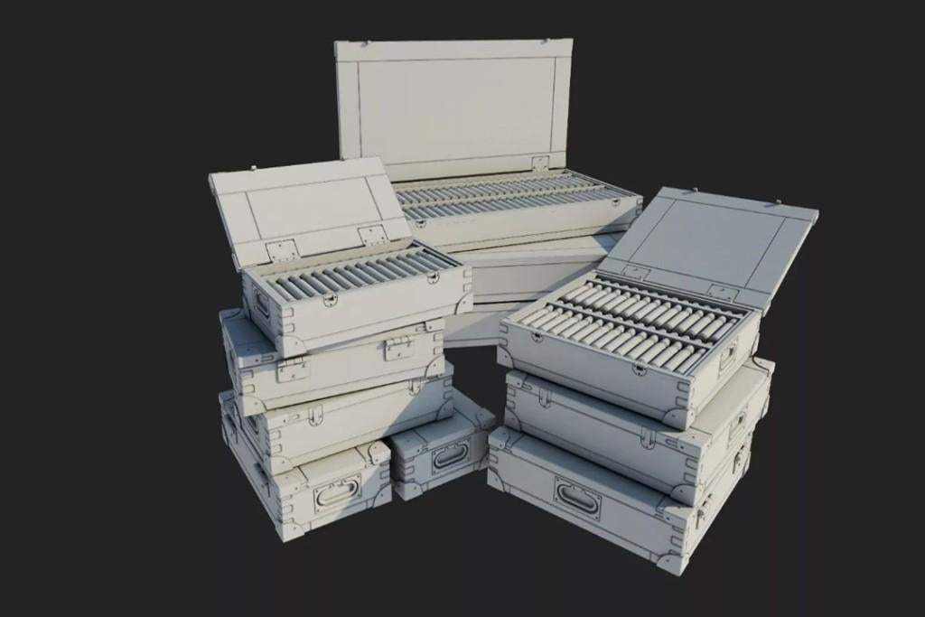 (16.02) 1:35 Ammo boxes voor 3 cm MK103 & Flak 103/38, Overige merken, 1:32 tot 1:50, Overige typen, Nieuw