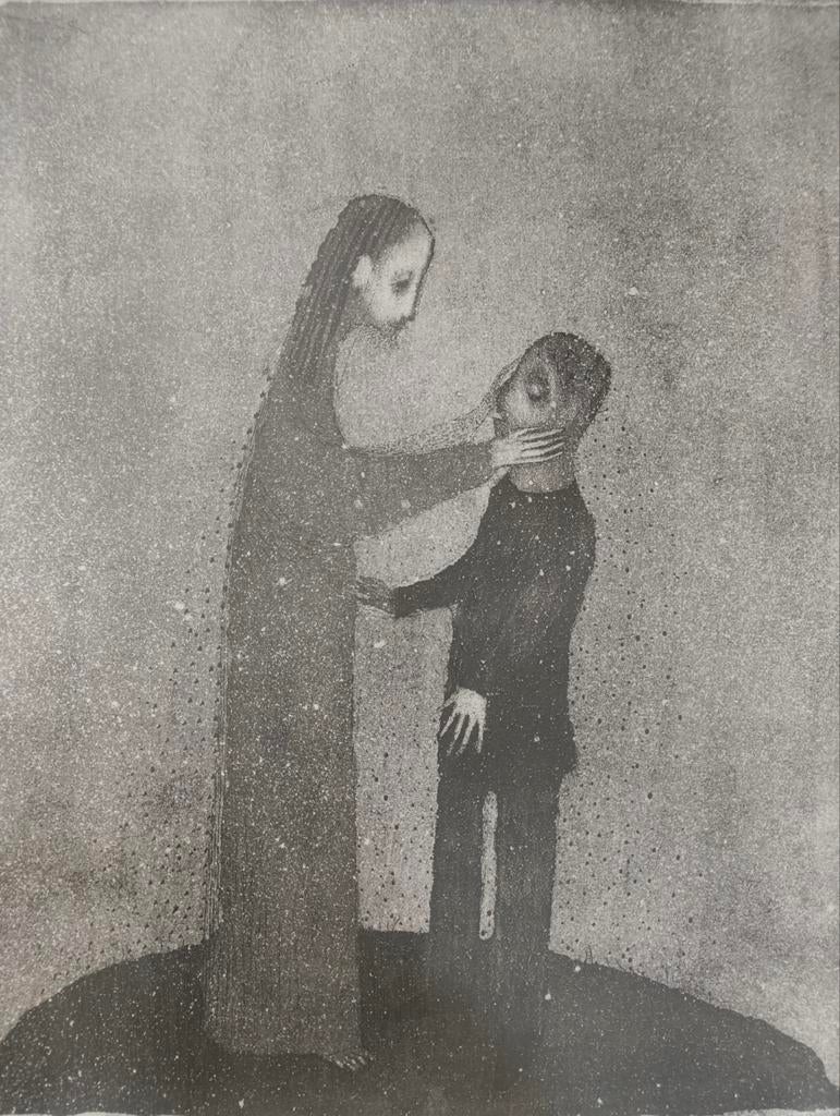 Foto (50x60cm) van schilderij van Aad de Haas, Ophalen of Verzenden