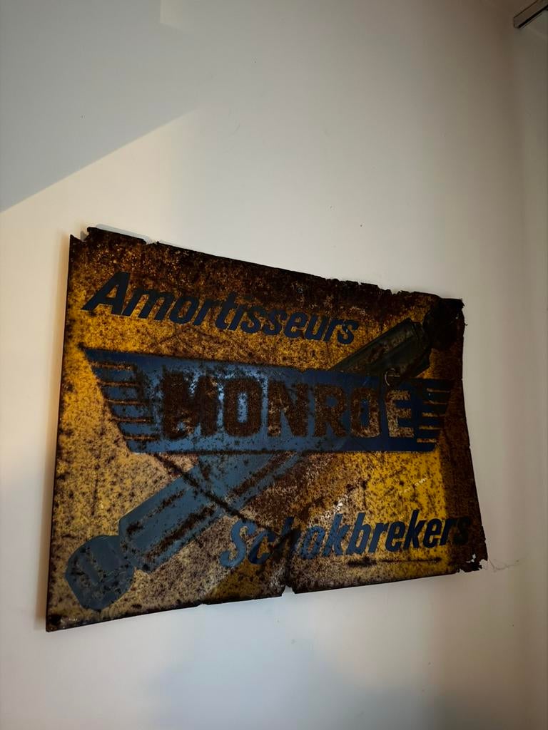 Blikken plaat Monroe, Ophalen, Zo goed als nieuw, Reclamebord