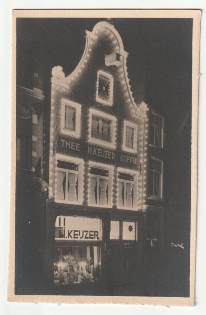 Fotokaart H. Keijzer koffie- en theehandel Amsterdam, Verzamelen, Verzenden, 1920 tot 1940, Gelopen, Noord-Holland