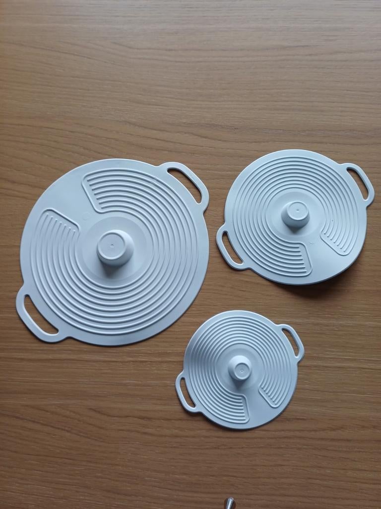 Siliconen deksels set van 3 maten, Huis en Inrichting, Keuken | Keukenbenodigdheden, Nieuw, Ophalen