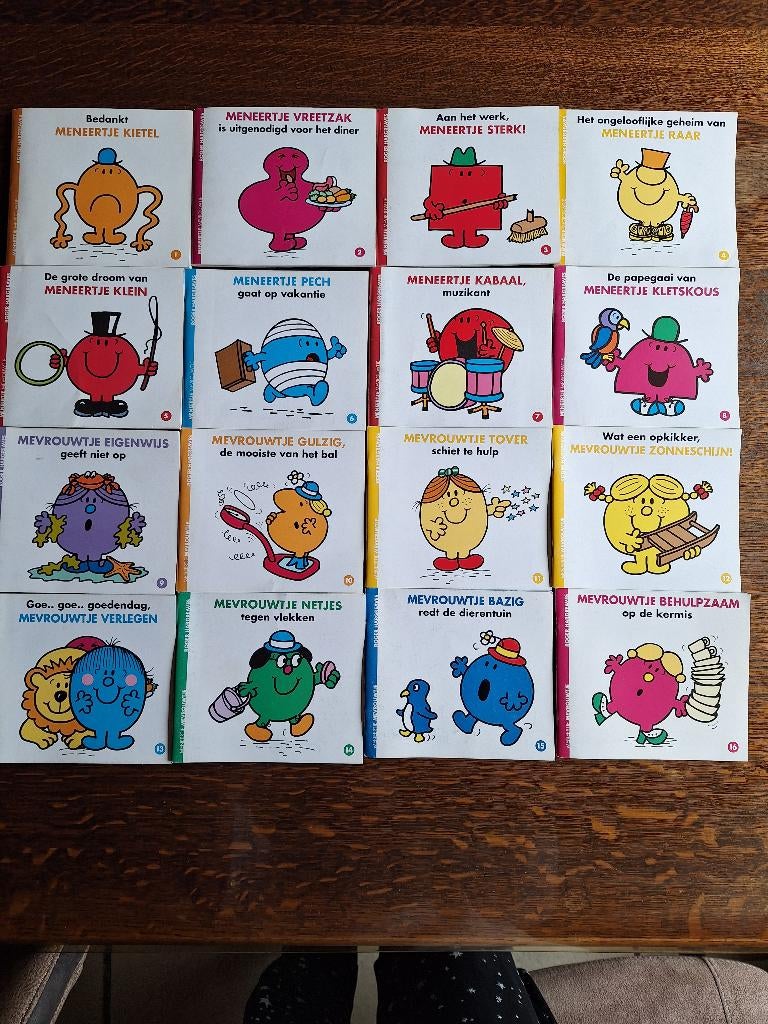 Mevrouwtje en meneertje set 16 boekjes Emte Roger Hargreaves, Overige supermarkten, Ophalen of Verzenden