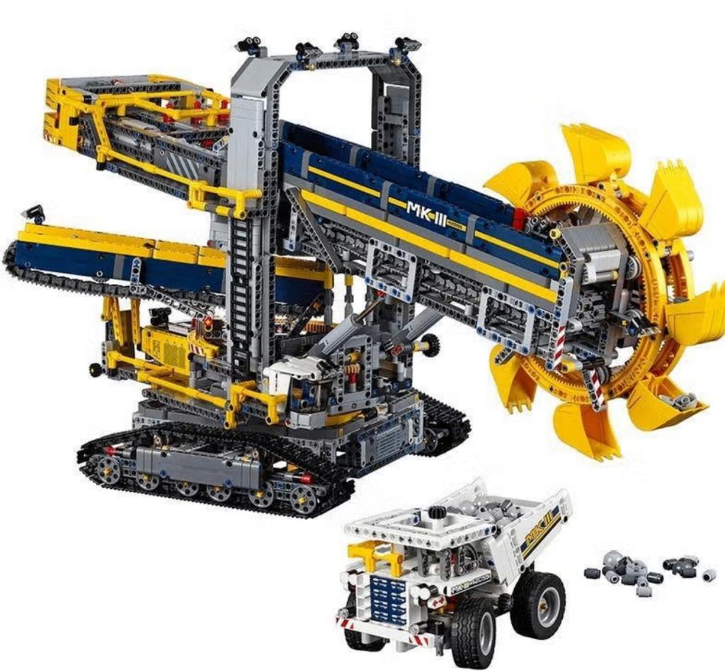 LEGO TECHNIC 42055 Bucket Wheel Excavator + Power Functions, Ophalen of Verzenden, Zo goed als nieuw, Complete set, Lego