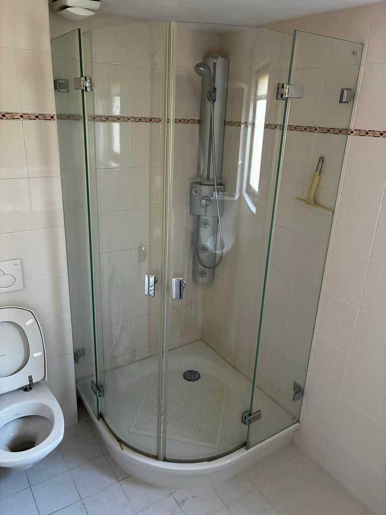 Douchecabine met massagefunctie, Doe-het-zelf en Verbouw, Sanitair, Ophalen, Gebruikt, Glas, Douche