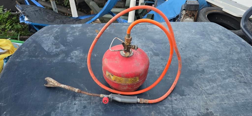 Onkruidbrander met kleine gasfles, Ophalen of Verzenden, Gebruikt