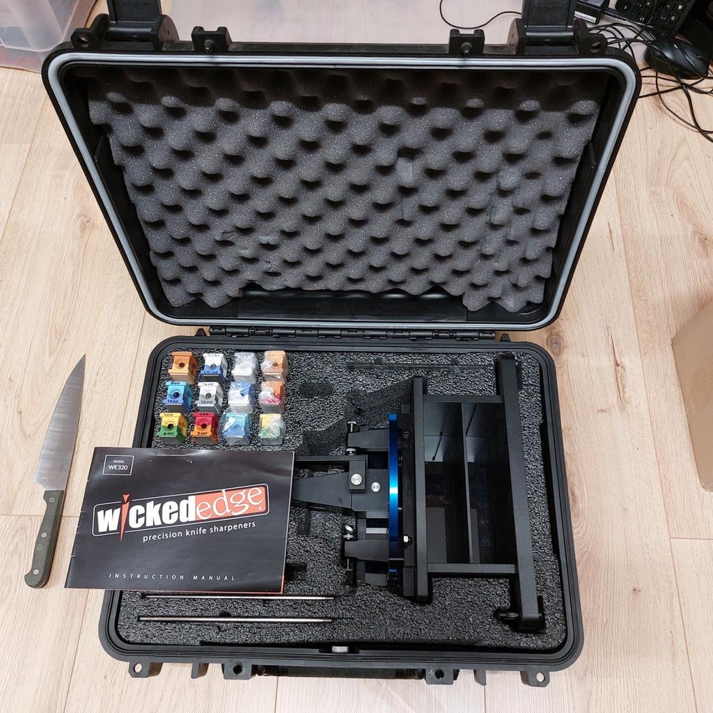 Wicked Edge Pro WE320 messen slijp set, Overige typen, Ophalen of Verzenden, Zo goed als nieuw, Zwart